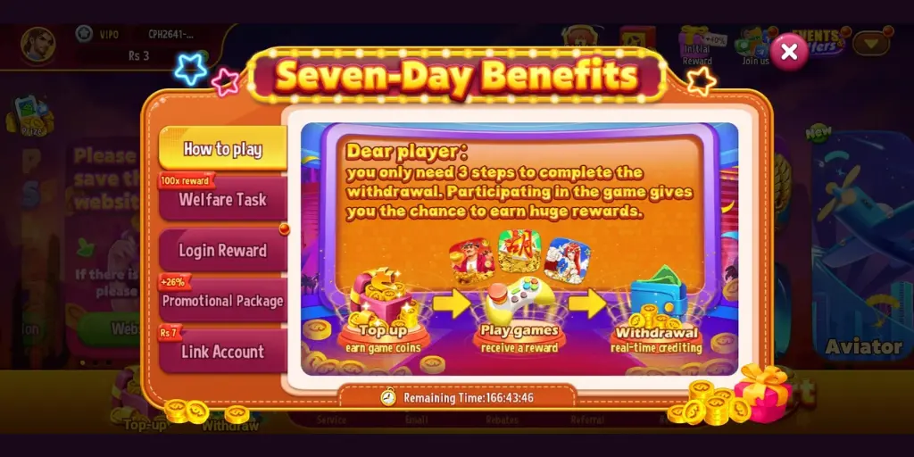 Features including bonuses and promotions